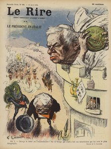 フランスのルベー大統領のイタリア訪問。ル・リールのイラスト