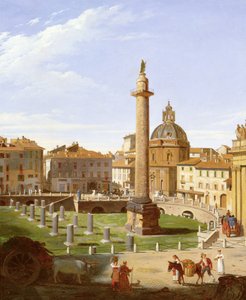 トラヤヌスのフォーラムの眺め、ローマ、1821年 作： Charles Lock Eastlake