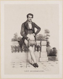 作曲家ルイ・メセマッカーズの肖像 1809-1889 , 1837. 作： Charles Louis Baugniet