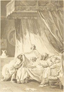モナリザ：ベッド 作： Charles Louis Lingée after Jean Honoré Fragonard