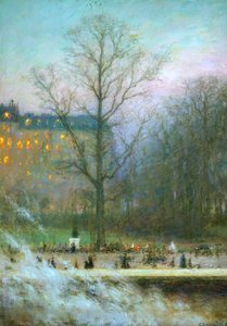 「パリの庭園」「パリの公園」、1920年 作： Charles Lucien Leandre