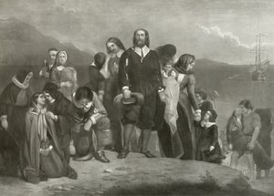 アメリカの巡礼者の父の着陸、1620 作： Charles Lucy