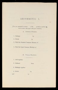 算数、オックスフォード大学出版局、1870年頃（印刷）
