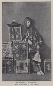 チャイナマン役の謝吉祥（モノクロ写真 作： Charles Lutwidge Dodgson