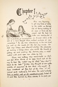 アリスと妹、イラストはアリスアドベンチャーアンダーグラウンド、パブ。 1886（ファクシミリ） 作： Charles Lutwidge Dodgson