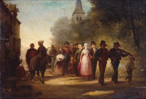 村の結婚、1872 作： Charles Marie Lhuillier