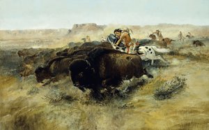 バッファローハントいいえ。 7、1892-1895 作： Charles Marion Russell