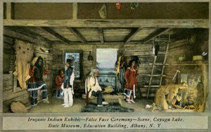 イロコイインディアン展示、アルバニー州立博物館 作： Charles Marion Russell