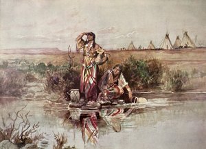 私たちの戦士たちが帰ってくる」と 作： Charles Marion Russell