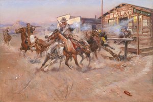 .45の煙 作： Charles Marion Russell