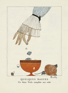 Gazette de Bon Tonの "Tecla"の広告、パブ。 1920年 作： Charles Martin