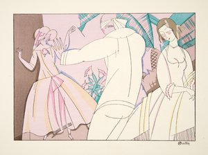 Colin Maillard、スポーツ＆エンターテイメント、パブ。 1914（ステンシルプリント） 作： Charles Martin