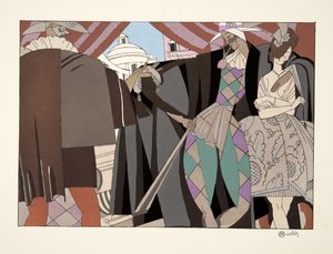 スポーツ＆エンターテイメント、パブからのコメディItalienne。 1914（ステンシルプリント） 作： Charles Martin