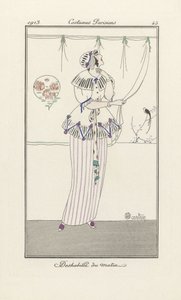 モーニングネグリジェ、コスチュームパリジャン、1913年発行（ステンシルプリント） 作： Charles Martin