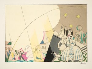 Feu、DArtifice、スポーツ＆エンターテイメント、パブ。 1914（ステンシルプリント） 作： Charles Martin