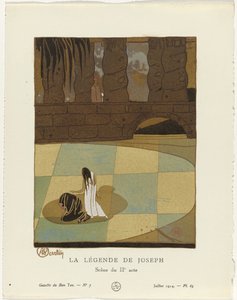 Gazette du Bon Ton、1914 - No. 7: ヨセフの伝説 / 第 2 幕の場面 作： Charles Martin