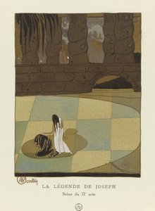 ジョセフの伝説、第2幕の舞台、パブ。 1914（ステンシルプリント） 作： Charles Martin