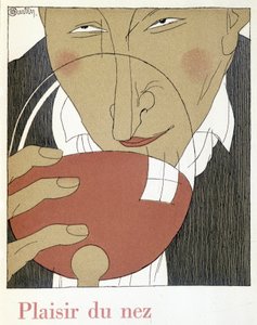 鼻の楽しさ - シャルル・マルタン（1884-1934）が描いた「モンセニュール・ル・ヴァン」（Etablissements Nicolas booklet）にて