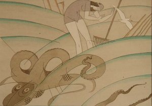 蛸」1920年頃（紙にステンシル 作： Charles Martin