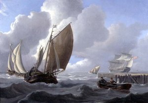 オランダ航路の船舶 作： Charles Martin Powell