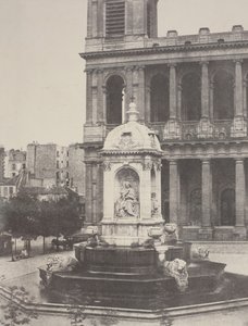 サン・シュルピスの噴水、1851年。 作： Charles Marville