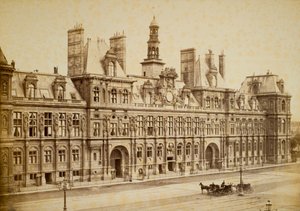 パリの市庁舎 作： Charles Marville