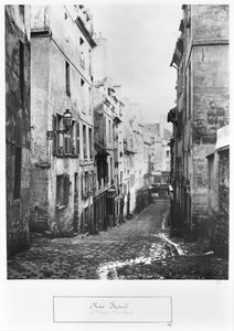 フレネル通り、1858-78年、パリ、ベルサイユの行き止まりから 作： Charles Marville