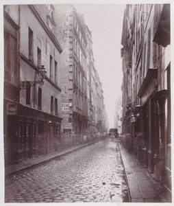 1858-78年、パリのrue du Templeから出たRue de Gravilliers 作： Charles Marville
