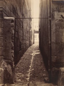 Rue de la HuchetteからのRue du Chat-qui-Pêche、カリフォルニア州。 1868年。 作： Charles Marville