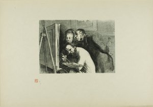 画家とブルジョワ 作： Charles Maurand