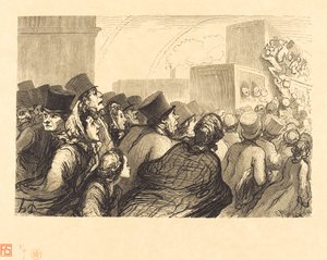 日曜日の旅人 作： Charles Maurand after Honoré Daumier