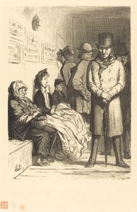 オムニバス待合室 作： Charles Maurand after Honoré Daumier