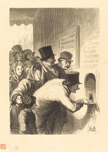 劇場の興行収入 作： Charles Maurand after Honoré Daumier