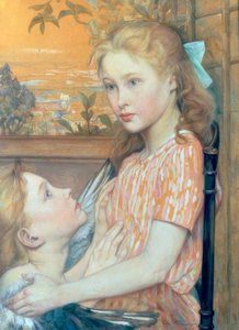 守護天使を持つ少女 作： Charles Maurin