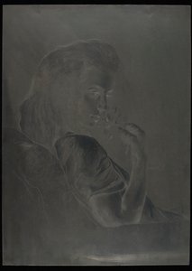 「The Tea Rose」のプレート、1900年頃（スチール印刷プレート） 作： Charles Maurin