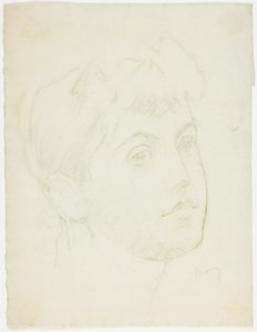 若い女性の肖像画の頭 作： Charles Maurin