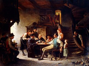 ニュースを読む、1887 作： Charles Meer Webb