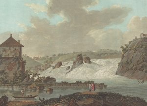 シャフハウゼンの滝、c。 1784年 作： Charles Melchior Descourtis
