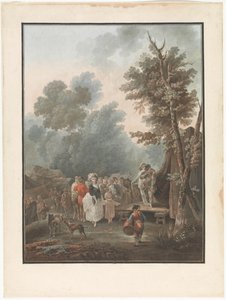 村の生活四景 村祭り フォワール ド ヴィレッジ 村の生活の 4 つのジャンル表現 (シリーズ タイトル) 作： Charles Melchior Descourtis
