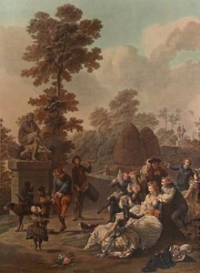 タンバリン、タンバリン、c1780、1913 作： Charles Melchior Descourtis