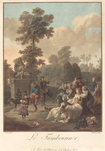 タンバリン、c。 1789年。 作： Charles Melchior Descourtis