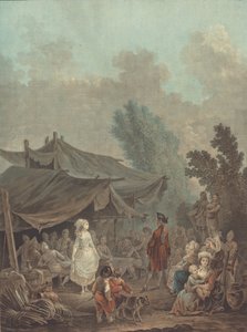 Noce de Village 村の結婚式、1785 年。 作： Charles Melchior Descourtis