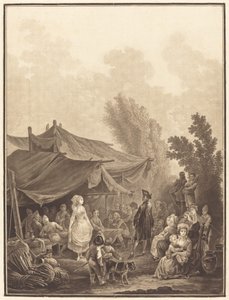 Noce de Village 村の結婚式、1785 年。 作： Charles Melchior Descourtis
