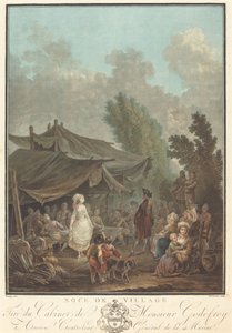 Noce de Village 村の結婚式、1785 年。 作： Charles Melchior Descourtis