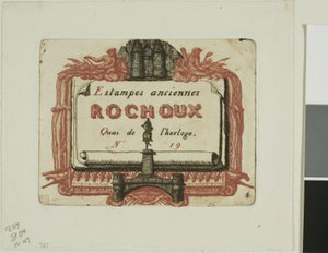 版画商ロシューの住所録 作： Charles Meryon