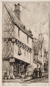ブールジュの古い家、ミュージシャンの家と呼ばれることもあります 作： Charles Meryon