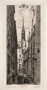 Chantrey Street、パリ、1862年。 作： Charles Meryon