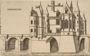 シュノンソー城、第 2 号、1856 年。 作： Charles Meryon