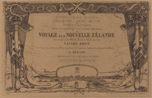 「ニュージーランドへの航海」と題された一連のエッチングのカバー 作： Charles Meryon