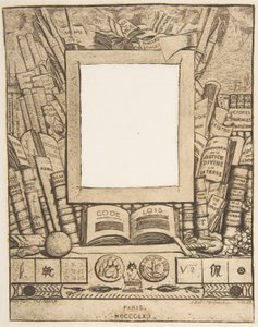 アルマン・ゲローの肖像画のフレームのデザイン、1862年。 作： Charles Meryon